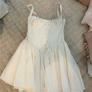 House of CB Cream Satin Dress